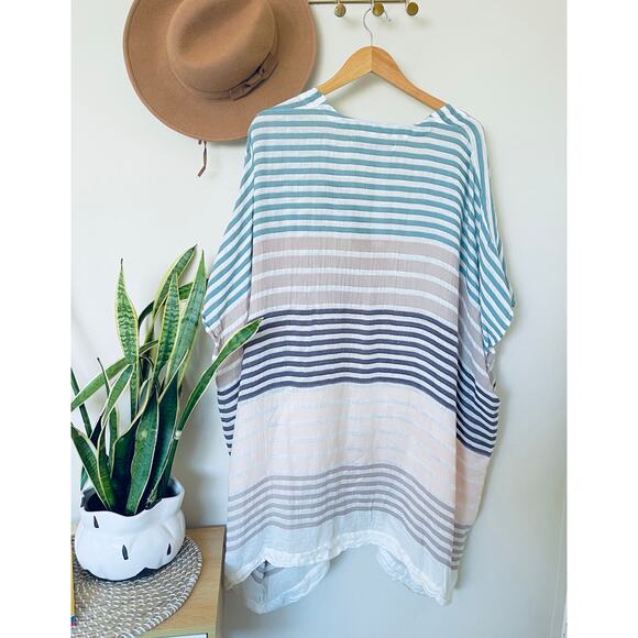 Ann Taylor Loft striped Cardigan  One Size - Picture 3 of 5